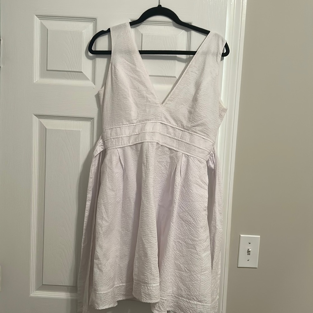 Lauren James Morgan seersucker dress white